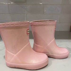 Toddler pink hunter boots size us 5 (uk 4)